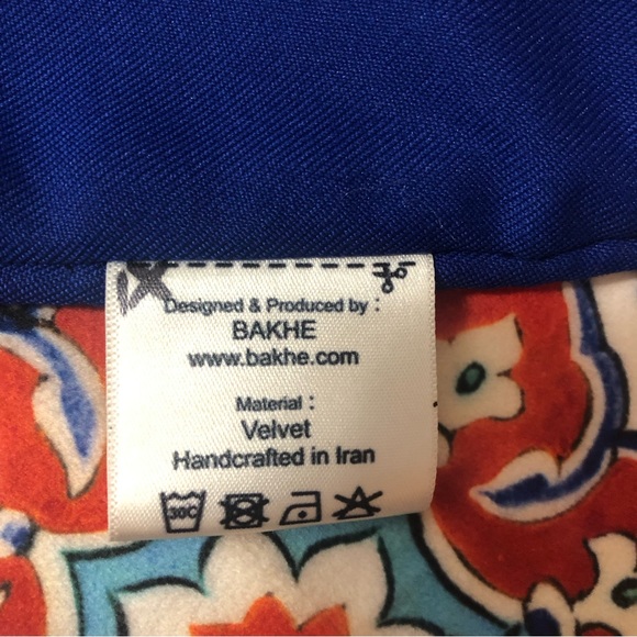 Bakhe Persian Velvet Table Linen Set Table Runner Circle Tablecloth Red Blue - Picture 3 of 14